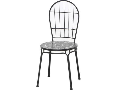 Siena Garden Como Stapelstoel Staal/Zwart Keramiek/Grijs -, Huis en Inrichting, Stoelen, Ophalen of Verzenden