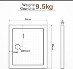 Aquamarin® Douchebak - 90 x 80 cm, supervlak, laag, antislip, Huis en Inrichting, Verzenden, Nieuw