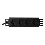 Stekkerdoos | 10 inch | 1U (1.8 meter, 4-voudig), Computers en Software, Pc- en Netwerkkabels, Verzenden, Nieuw