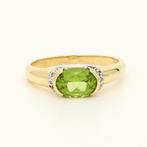 Ring - 18 karaat Geel goud - Diamant - Peridot, Nieuw