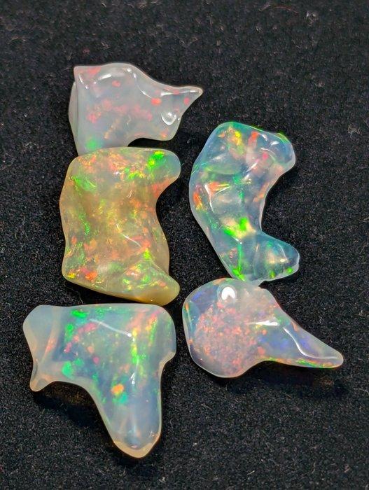 18,39 ct - AAA natuurlijke precious Welo-opalen, gepolijst, Verzamelen, Mineralen en Fossielen
