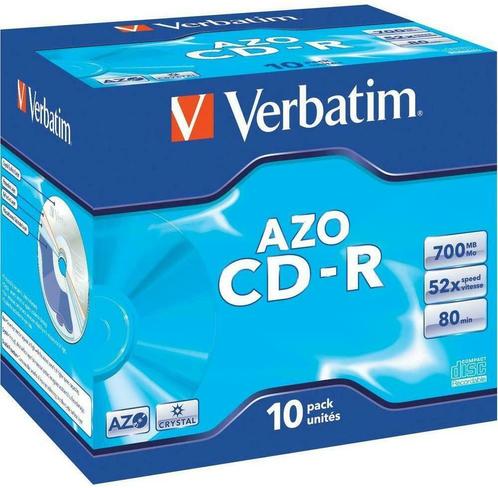 Verbatim | CD-R | 700 MB | AZO Crystal | 10 Stuks, Computers en Software, Beschrijfbare discs, Nieuw, Verzenden