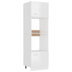 vidaXL Magnetronkast Lyon 60x57x207 cm bewerkt hout, Huis en Inrichting, Verzenden, Nieuw, Wit
