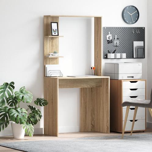 vidaXL Kaptafel Sonoma Eiken 78,5x37x154,5 cm Bewerkt Hout, Huis en Inrichting, Bureaus, Nieuw, Verzenden