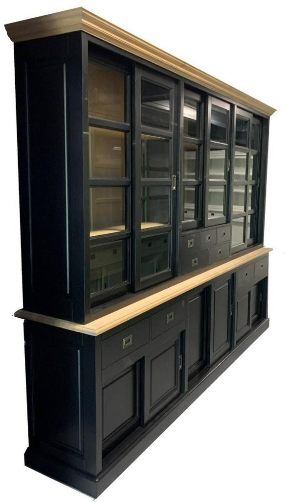 Buffetkast zwart Haarlem eiken interieur en lijsten 285cm, Huis en Inrichting, Kasten | Buffetkasten, Ophalen of Verzenden