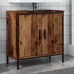 vidaXL Wastafelkast 60x30x60 cm bewerkt hout oud houtkleurig, Huis en Inrichting, Tafels | Kaptafels, Verzenden, Nieuw