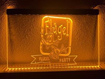 Flugel party neon bord lamp LED verlichting reclame lichtbak beschikbaar voor biedingen