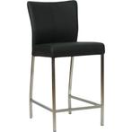 Leren barkruk Revolt laag - Toledo Nero (zwart) - Poten, Huis en Inrichting, Barkrukken, Nieuw, Leer, Ophalen of Verzenden, 90 cm of meer