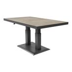 Murcia negro verstelbare eettafel 140x85 cm - antraciet, Huis en Inrichting, Ophalen of Verzenden, Nieuw