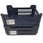 Magazijnbak grijpbak 40x30x16, stapelbaar, donkerblauw,, Ophalen of Verzenden, Gebruikt, Bak of Kist, Minder dan 35 cm