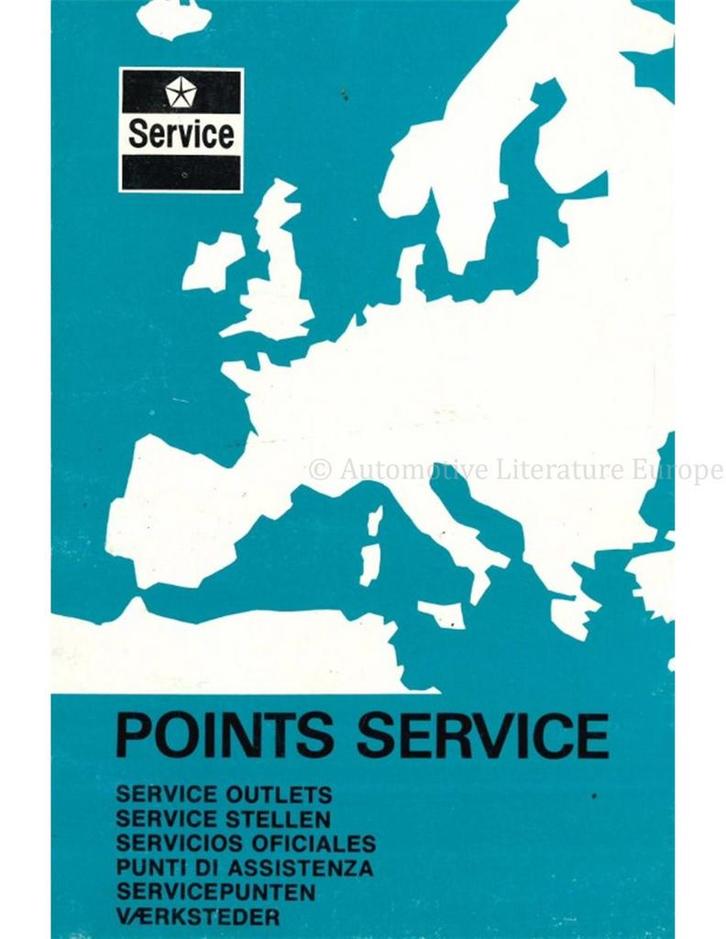 1977 CHRYSLER FRANKRIJK SERVICE DEALERS EUROPA HANDBOEK, Auto diversen, Handleidingen en Instructieboekjes