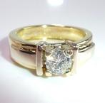 Ring - 14 karaat Geel goud, Witgoud Diamant  (Natuurlijk) -