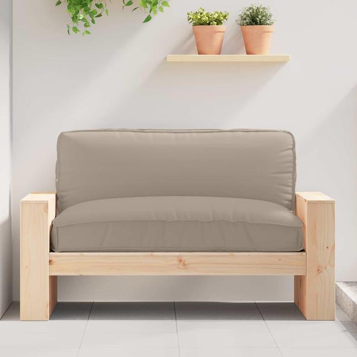 vidaXL Palletkussen voor zitting Taupe 120 x 80 x 12 cm, Huis en Inrichting, Woonaccessoires | Kussens, Nieuw, Verzenden