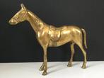 Beeld, Paard met zadel - 21 cm - Messing, Antiek en Kunst