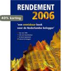 Rendement 2006 9789038917054 Peter Vries, Boeken, Verzenden, Zo goed als nieuw, Peter Vries