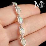 Zilveren armband met Ethiopische Welo-opalen - Hoogte: 195