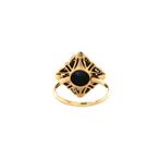 Gouden ring met hematiet 14 krt, Ophalen of Verzenden, Nieuw