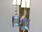 Regenboog-Mystieke Topaas Oorbellen - Hoogte: 35 mm -