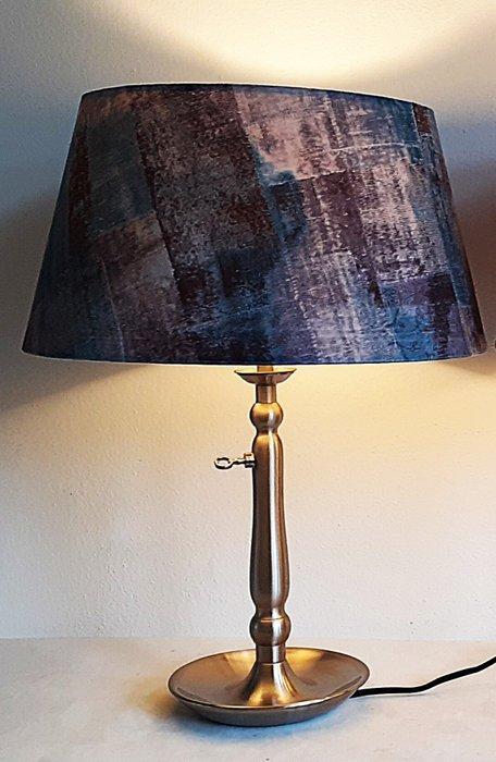 Reliving - Tafellamp - Geborsteld staal / stoffen kap, Antiek en Kunst, Curiosa en Brocante