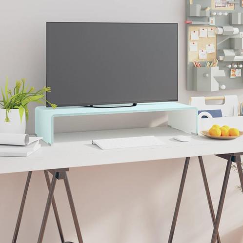 vidaXL Tv-meubel/monitorverhoger 70x30x13 cm glas groen, Huis en Inrichting, Kasten | Televisiemeubels, 25 tot 50 cm, Nieuw, Glas