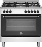 Bertazzoni MPL95L1EXE gas fornuis - roestvrijstaal, Verzenden, 60 cm of meer, Nieuw, Energieklasse A of zuiniger