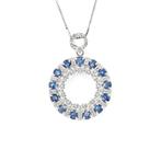 Zonder minimumprijs - Halsketting Verguld Saffier - Topaas -, Nieuw