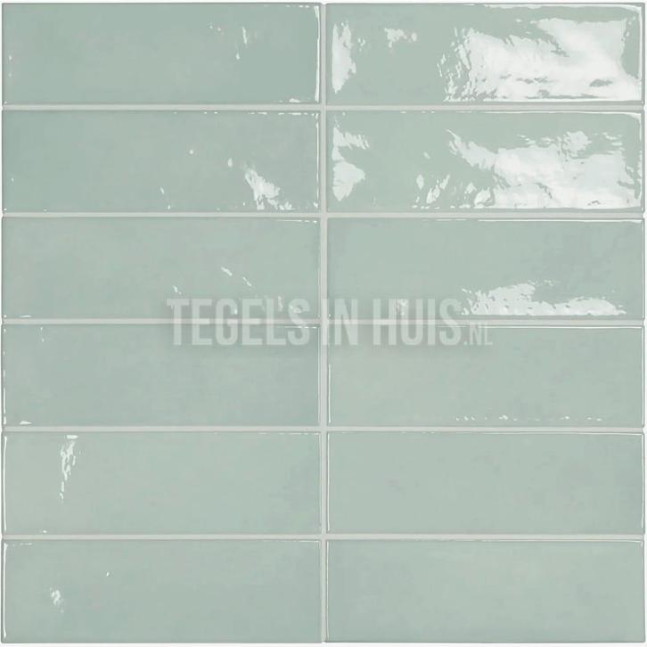 Handvorm wandtegel 6,5x20 mint soft glans wandtegel, Doe-het-zelf en Verbouw, Tegels, Wandtegels, Nieuw, 10 m² of meer, Keramiek