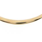 Gouden omega schakelcollier (Ketting), Sieraden, Tassen en Uiterlijk, Kettingen, Ophalen of Verzenden, Gebruikt, Overige kleuren