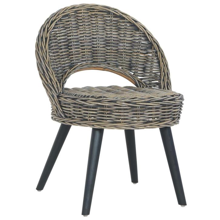 vidaXL Fauteuil kubu rattan zwart, Huis en Inrichting, Fauteuils, Nieuw, Verzenden