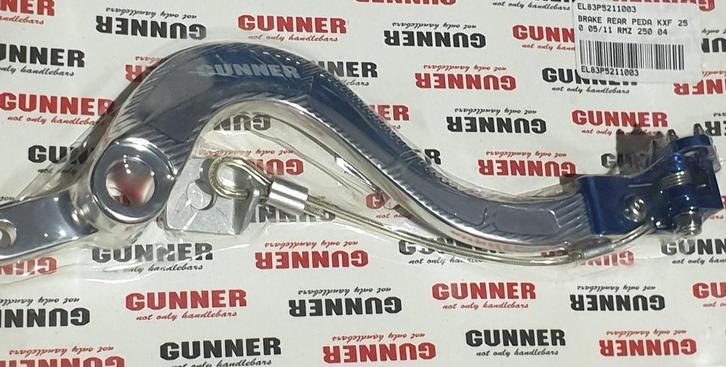 Gunner Rempedaal + Brake Saver zilver Kawasaki KX 250F 05-20, Motoren, Onderdelen | Merk-onafhankelijk, Ophalen of Verzenden