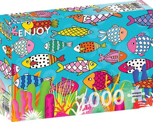 Patterned Fishes Puzzel (1000 stukjes) | Enjoy Puzzle -, Hobby en Vrije tijd, Denksport en Puzzels, Nieuw, Verzenden