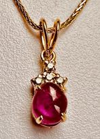 Ketting met hanger - 14 karaat Geel goud, Witgoud - 2.89ct.