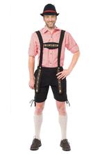 Lederhose Johann Zwart Kort, Kleding | Heren, Carnavalskleding en Feestkleding, Ophalen of Verzenden, Nieuw