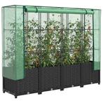 vidaXL Verhoogde plantenbak met kashoes rotanlook 160x40x138, Tuin en Terras, Bloembakken en Plantenbakken, Verzenden, Nieuw, Kunststof