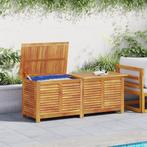 Tuinbox met jaloezien 150x50x56 cm massief acaciahout, Verzenden, Nieuw