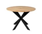 Eiken eettafel Ferris | Rond 110 cm | Naturel, Ophalen of Verzenden, Nieuw