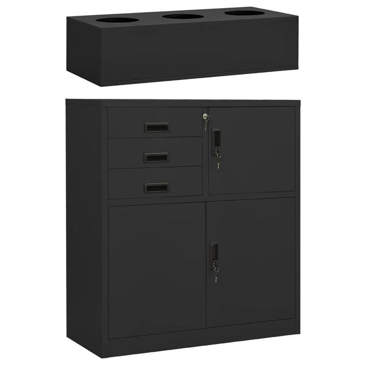vidaXL Kantoorkast met plantenbak 90x40x125 cm staal, Huis en Inrichting, Kasten | Overige, Nieuw, Verzenden