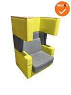 Akoestische design Fauteuil - Groen / grijs - refurbished, Vergader- of Presentatieruimte, Ophalen of Verzenden, Gebruikt, Stoel