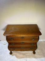 Kast - Eiken Ladekast in Louis XV-stijl met Messing Grepen -