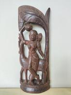 Shakuntala handgesneden houten beeld - Hout, Rozenhout -