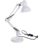 Klassieke bureaulamp retro verstelbaar 40W wit, Huis en Inrichting, Ophalen of Verzenden, Nieuw