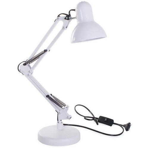 Klassieke bureaulamp retro verstelbaar 40W wit, Huis en Inrichting, Lampen | Tafellampen, Ophalen of Verzenden