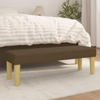 vidaXL Bankje 100x30x30 cm stof donkerbruin, Verzenden, Nieuw, Stof, Minder dan 150 cm