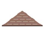 Stripe Corner hoekplanchet inbouw 25x25 cm copper, Doe-het-zelf en Verbouw, Verzenden, Nieuw