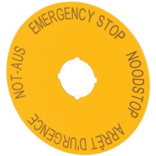 EATON RMQ tekstschild voor noodstop M22XAK3, Doe-het-zelf en Verbouw, Elektra en Kabels, Nieuw, Ophalen of Verzenden
