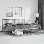 vidaXL Bedframe met hoofd- en voeteneinde metaal zwart, Huis en Inrichting, Slaapkamer | Bedden, Verzenden, Zwart, Metaal, Nieuw