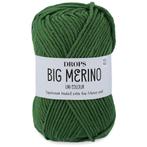 DROPS Big Merino Uni Colour - 14 bosgroen - Wol Garen, Hobby en Vrije tijd, Breien en Haken, Ophalen of Verzenden, Nieuw