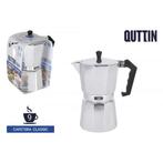 Italiaanse Koffiepot Quttin Aluminium, 9 kops ( Z), Witgoed en Apparatuur, Koffiezetapparaten, Nieuw, Verzenden
