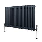 Traditionele 2 Kolom Radiator - 600 x 1012mm - Antraciet, Doe-het-zelf en Verbouw, Verwarming en Radiatoren, Verzenden, Nieuw