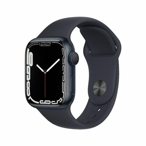 Refurbished Apple Watch Series 7 41mm, Sieraden, Tassen en Uiterlijk, Smartwatches, iOS, Waterdicht, Zwart, Hartslag, Zo goed als nieuw